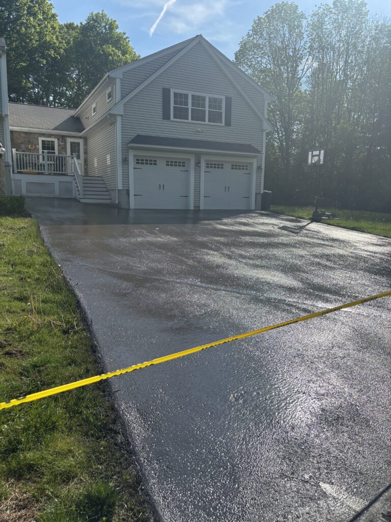 Sealcoating a Driveway in Tewksbury MA