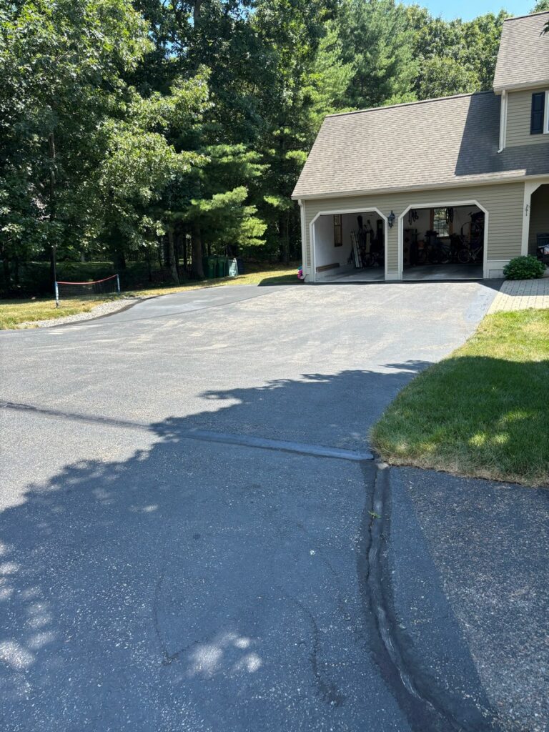 Two-Coat Residential Driveway Sealcoating in Littleton mass