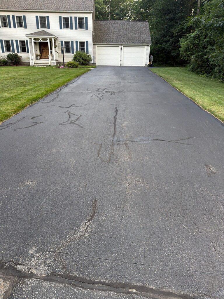 Tyngsboro, MA Before Driveway Sealcoating
